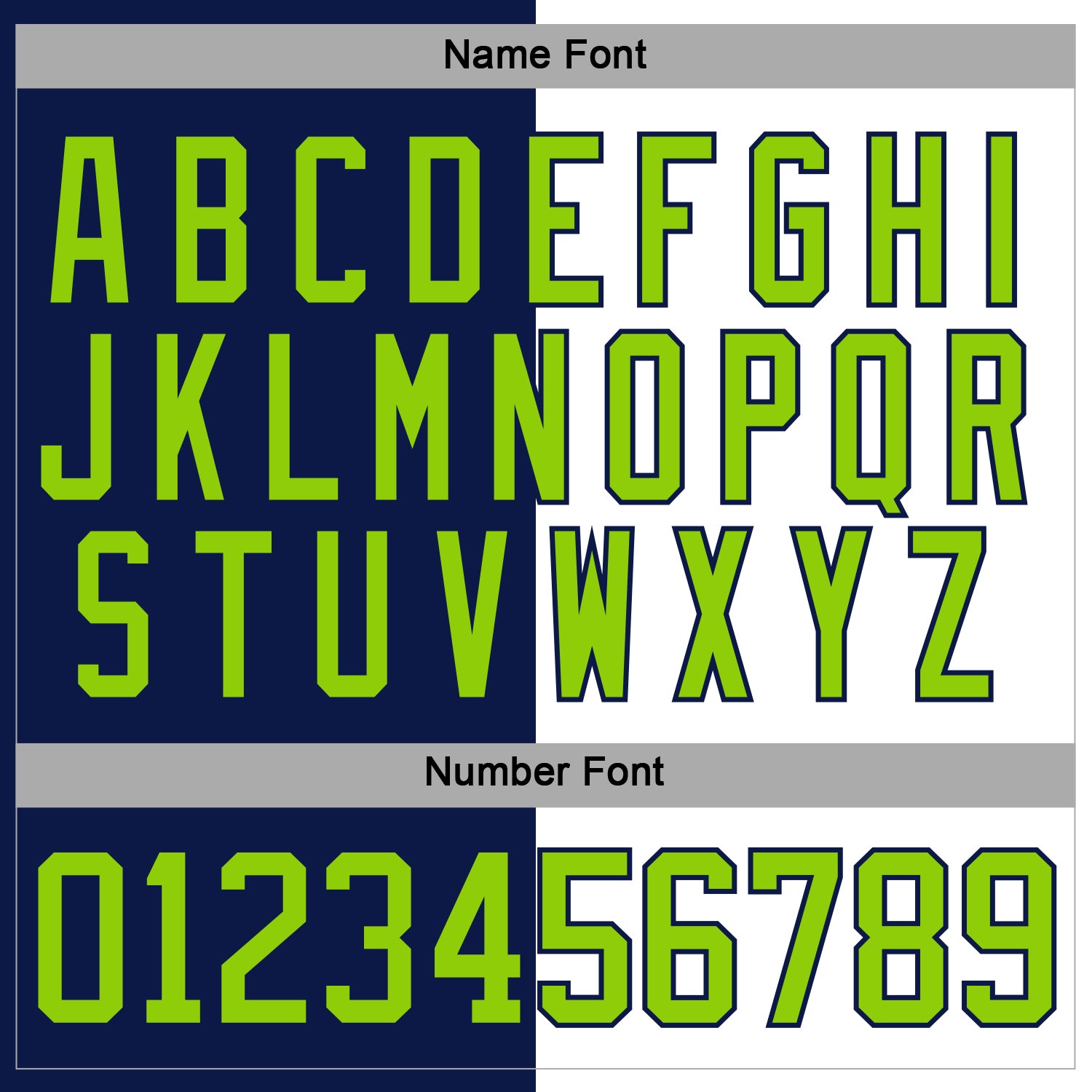 Custom Navy Neon Green-White Split Fashion Hockey Lace Neck Jersey view 5