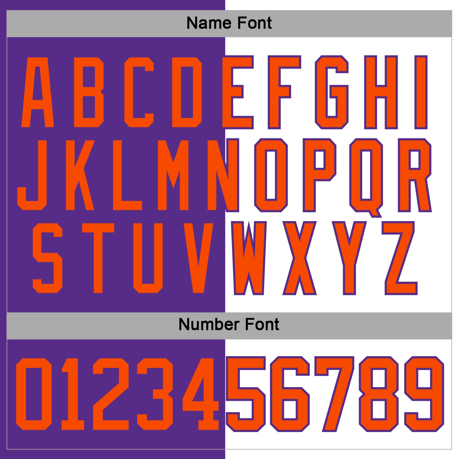 Custom Purple Orange-White Split Fashion Hockey Lace Neck Jersey view 5