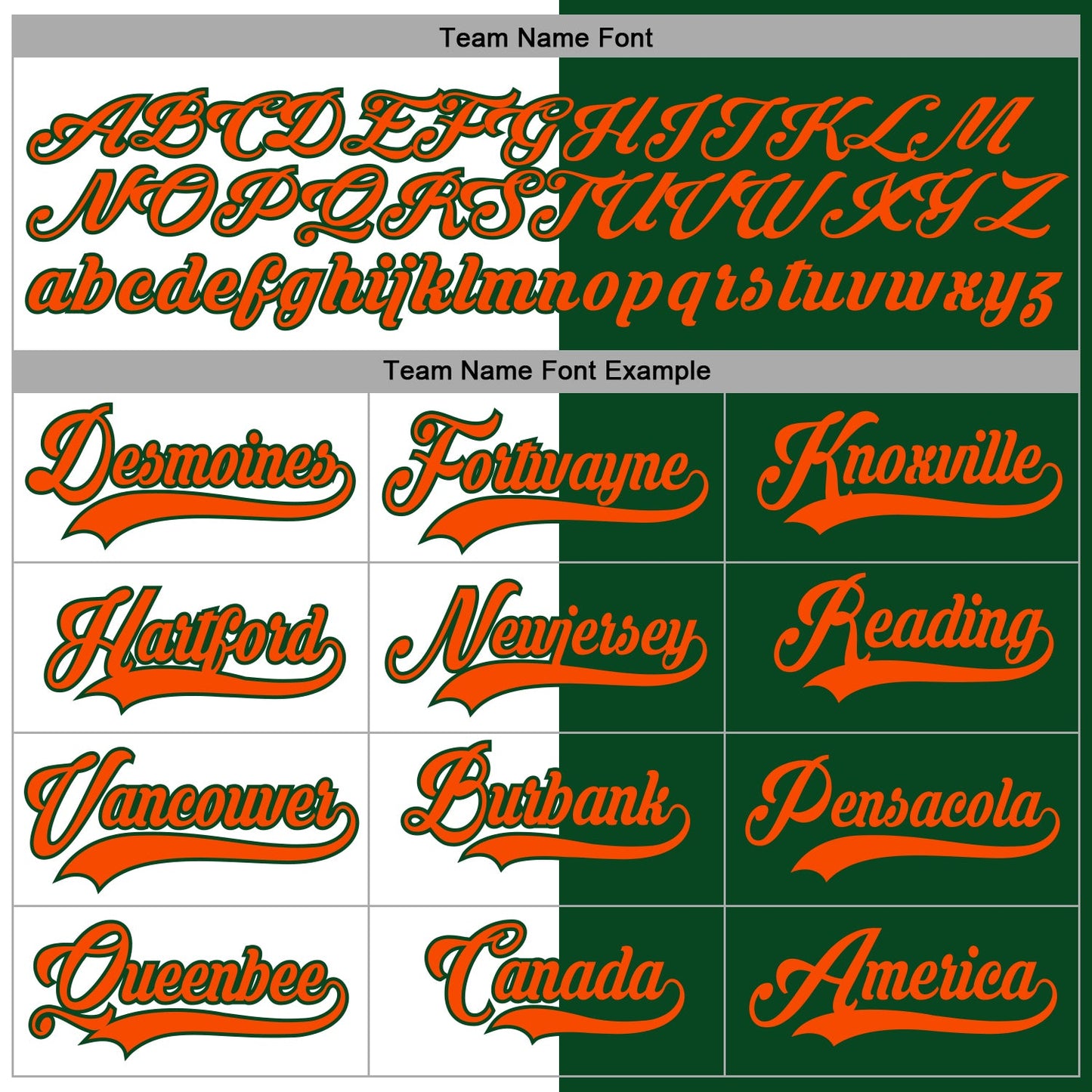 Custom Green Orange-White Split Fashion Hockey Lace Neck Jersey view 4
