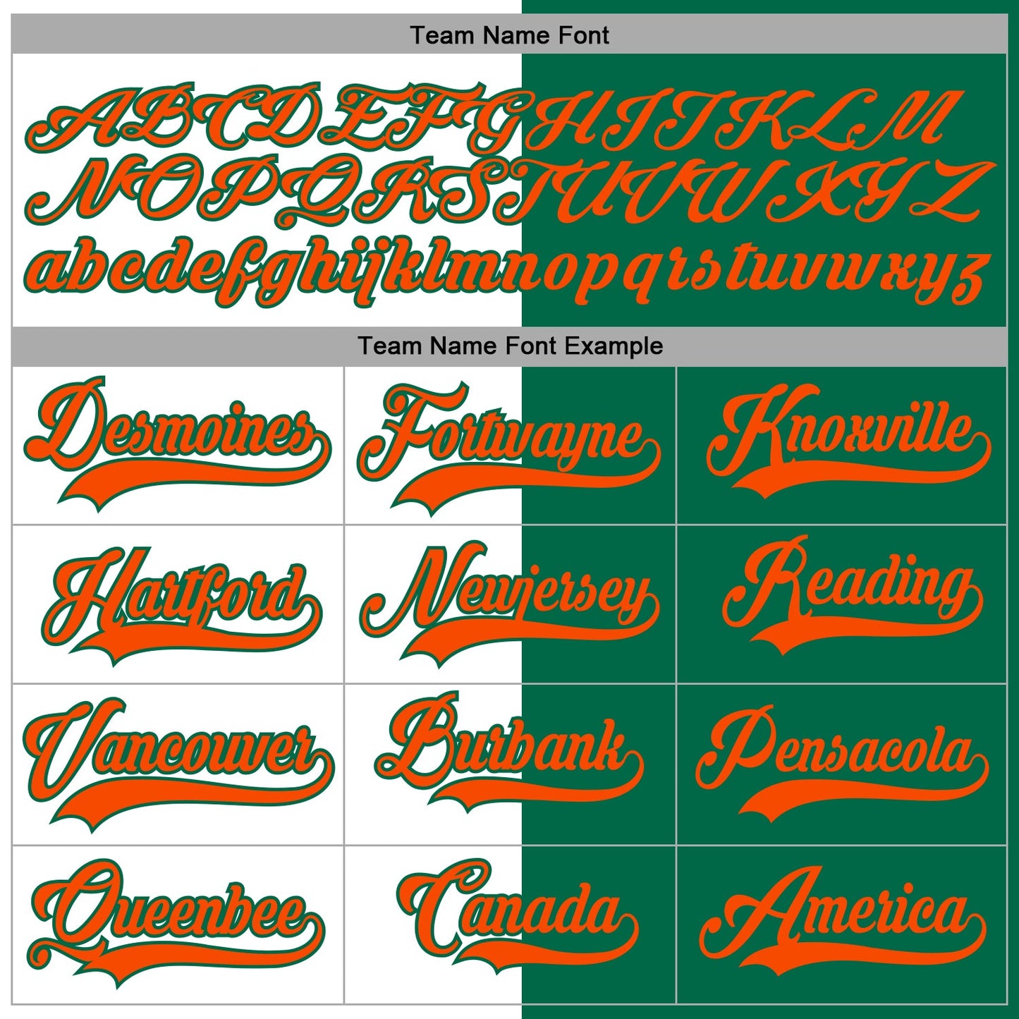 Custom Kelly Green Orange-White Split Fashion Hockey Lace Neck Jersey view 4