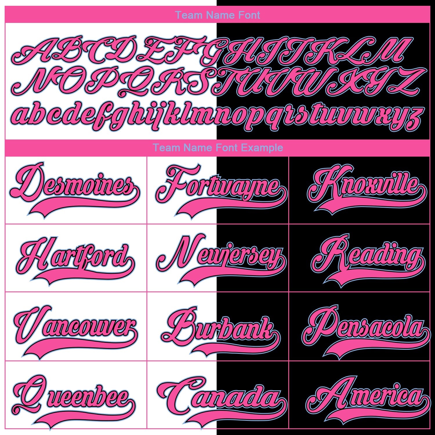 Custom Black Light Blue Pink-White Split Fashion Hockey Lace Neck Jersey view 6