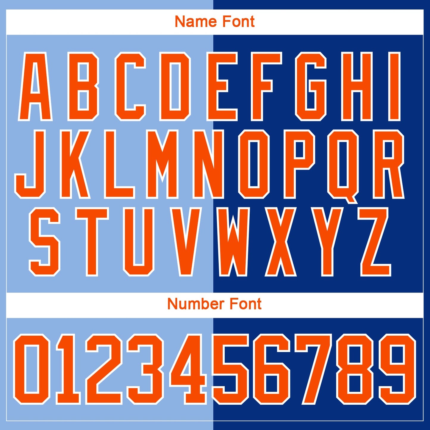Custom Royal Orange Light Blue-White Split Fashion Hockey Lace Neck Jersey view 7