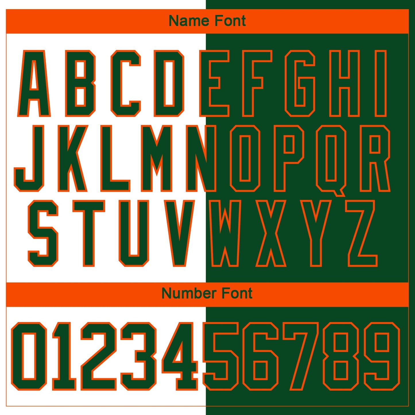 Custom Green Orange-White Split Fashion Hockey Lace Neck Jersey view 7