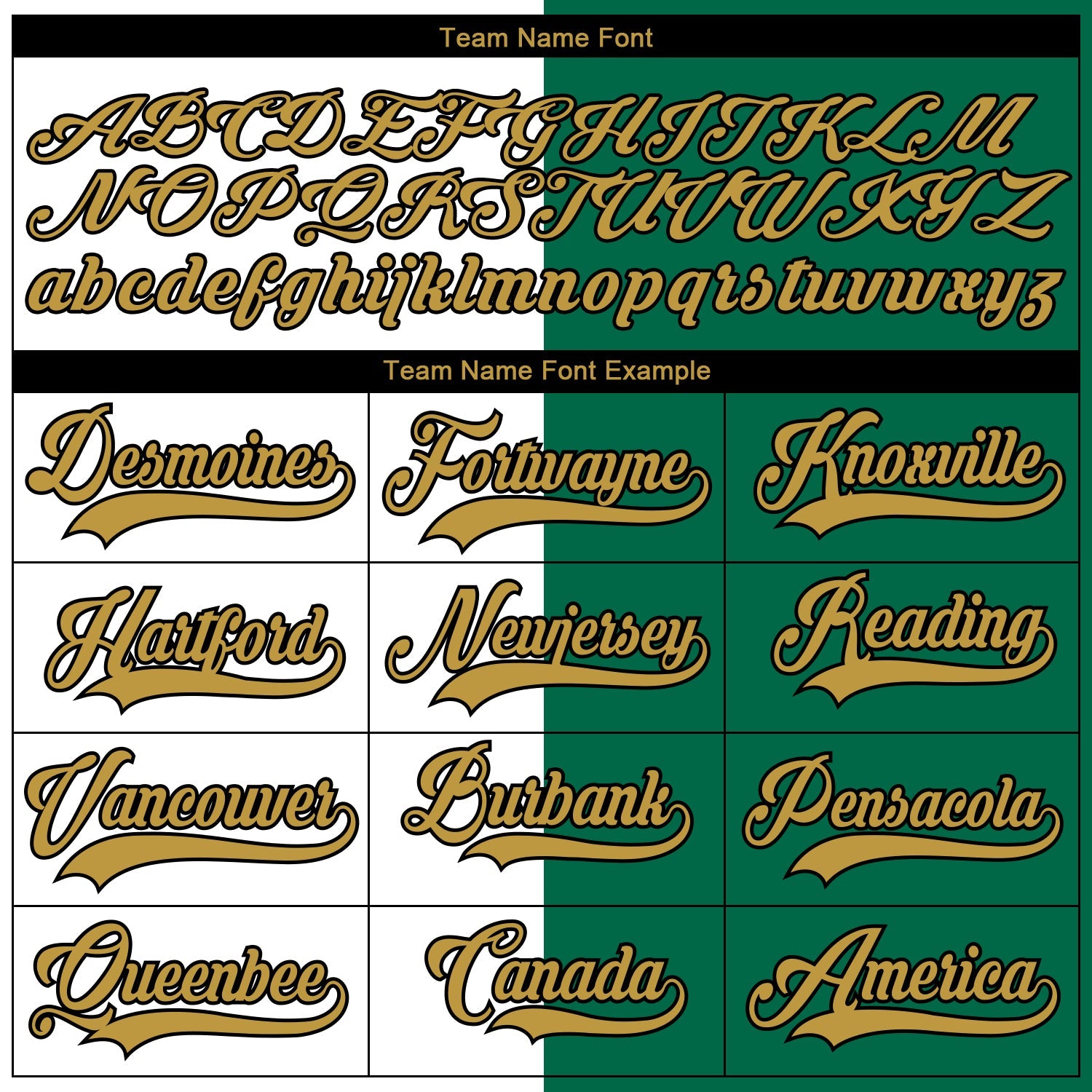 Custom Kelly Green Old Gold Black-White Split Fashion Hockey Lace Neck Jersey view 6