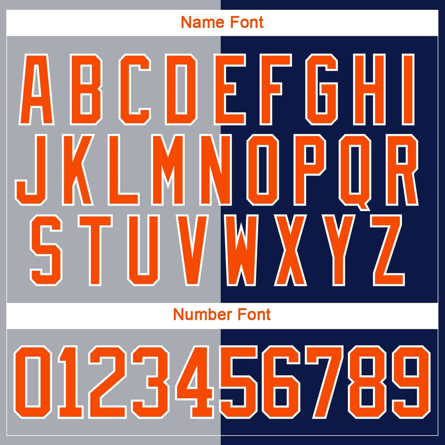 Custom Navy Orange Gray-White Split Fashion Hockey Lace Neck Jersey view 7