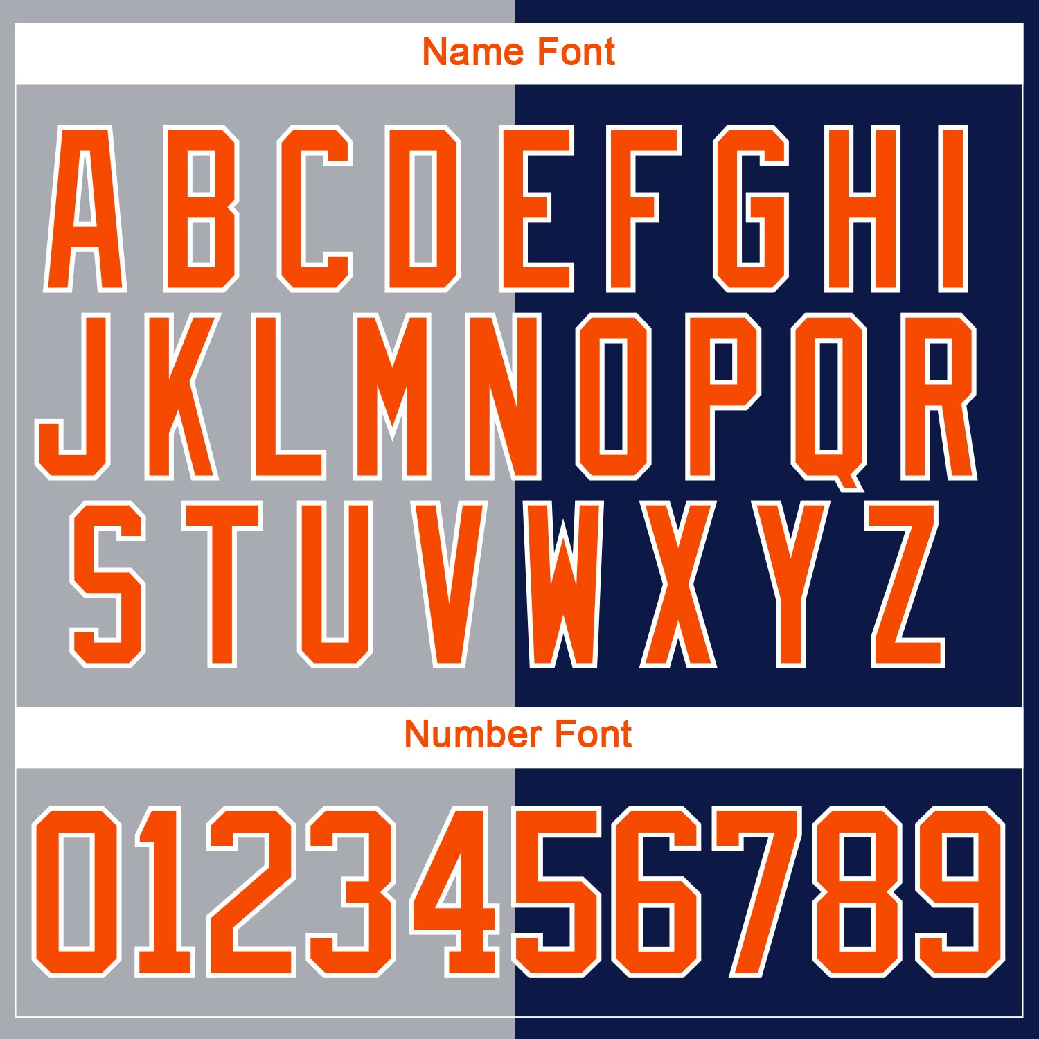 Custom Navy Orange Gray-White Split Fashion Hockey Lace Neck Jersey view 7
