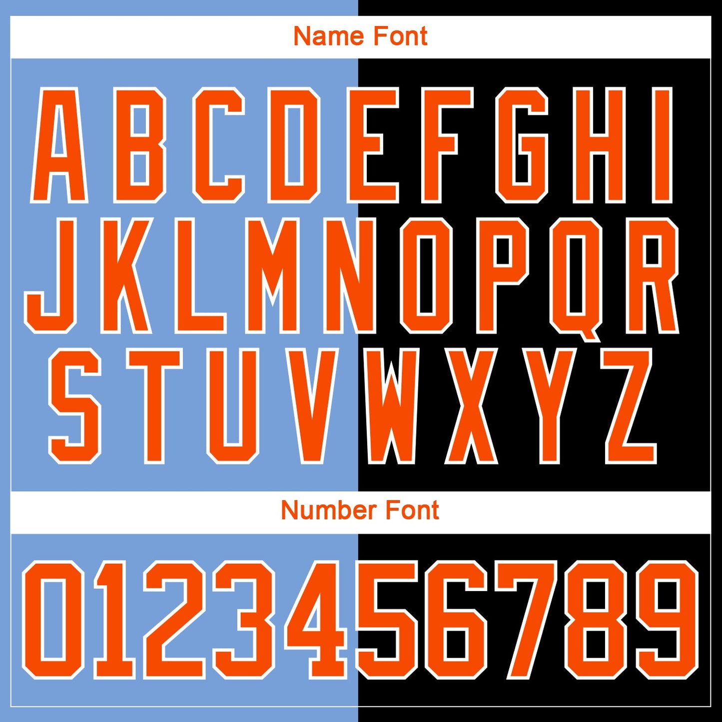 Custom Black Orange Powder Blue-White Split Fashion Hockey Lace Neck Jersey view 7