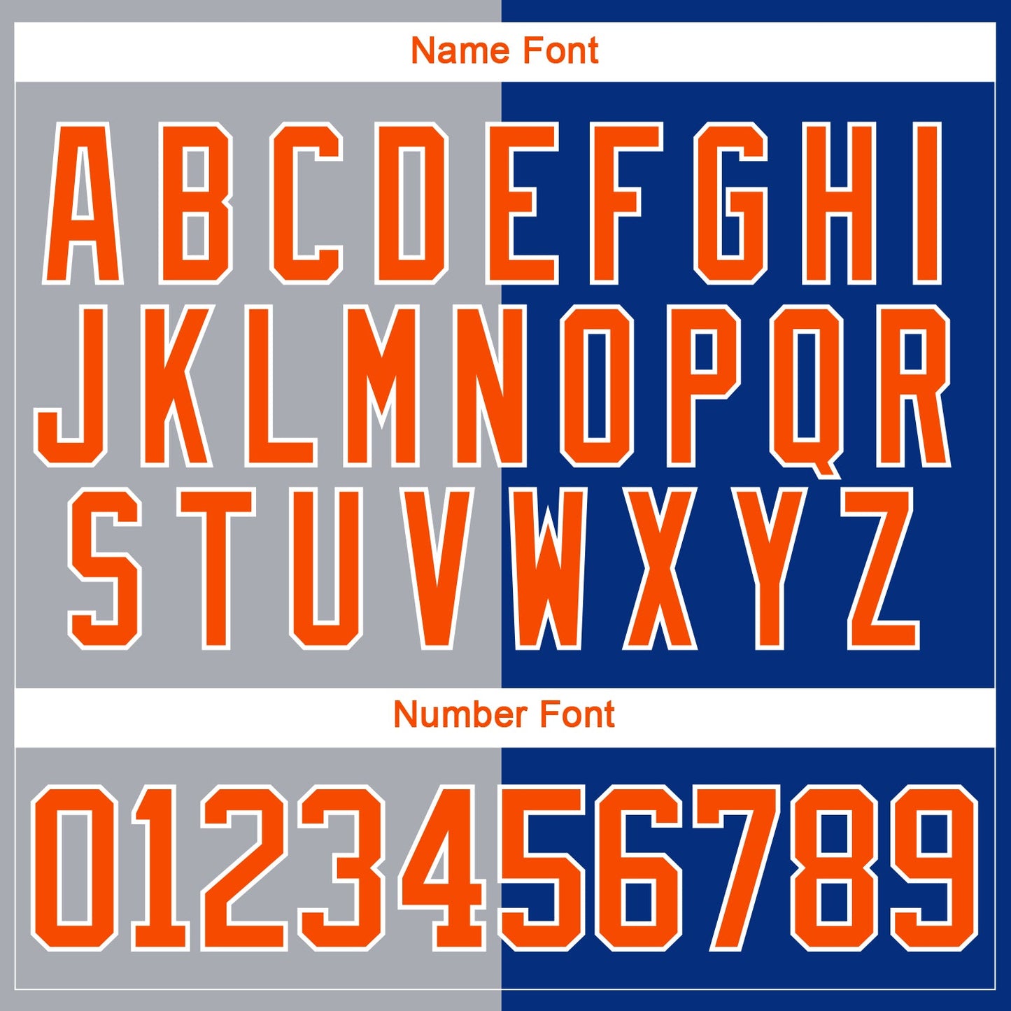 Custom Royal Orange Gray-White Split Fashion Hockey Lace Neck Jersey view 7