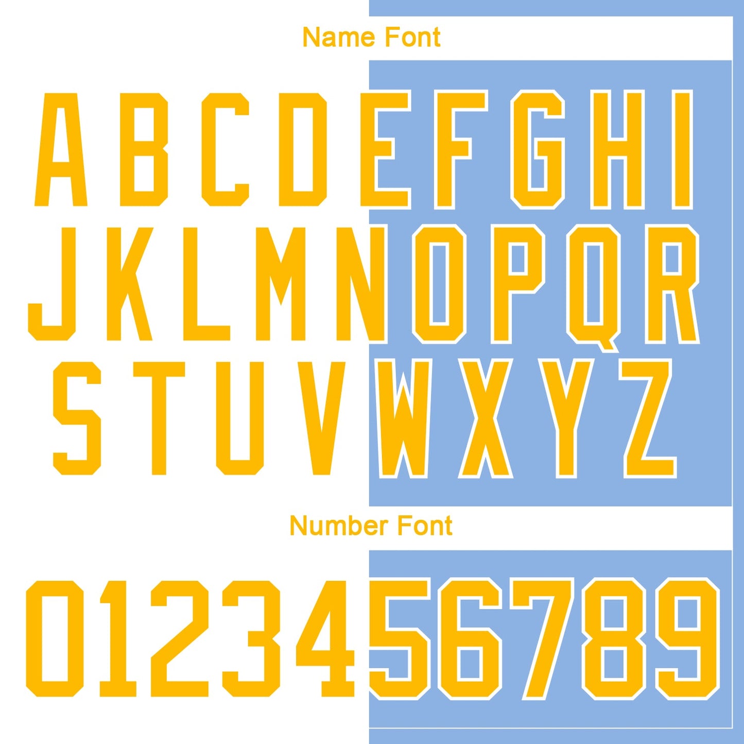 Custom Light Blue Gold-White Split Fashion Hockey Lace Neck Jersey view 7
