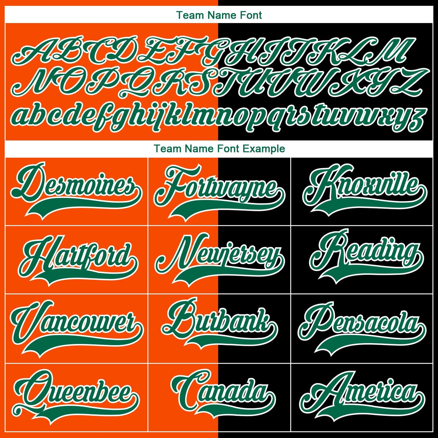 Custom Black Kelly Green Orange-White Split Fashion Hockey Lace Neck Jersey view 6