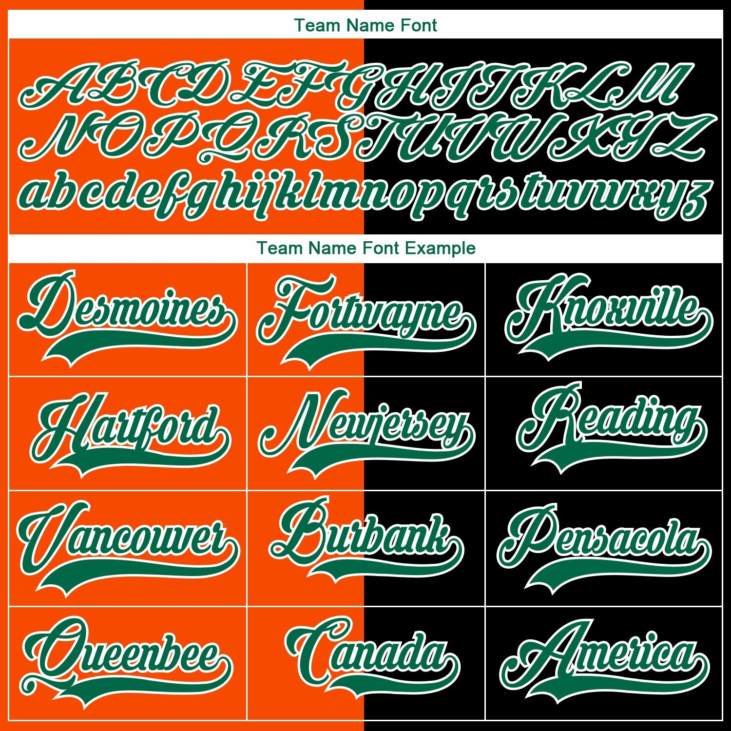 Custom Black Kelly Green Orange-White Split Fashion Hockey Lace Neck Jersey view 6