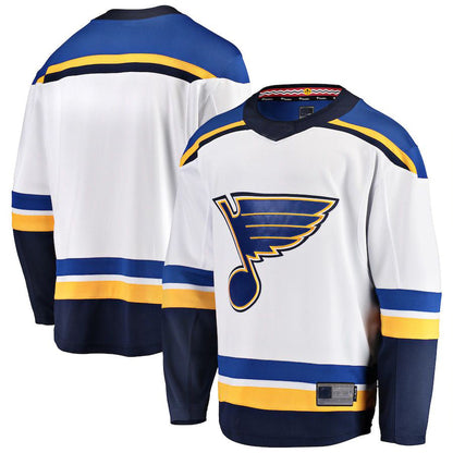 St.L.Blues Fanatics Branded Breakaway Away Jersey White Stitched American Hockey Jerseys - Main View