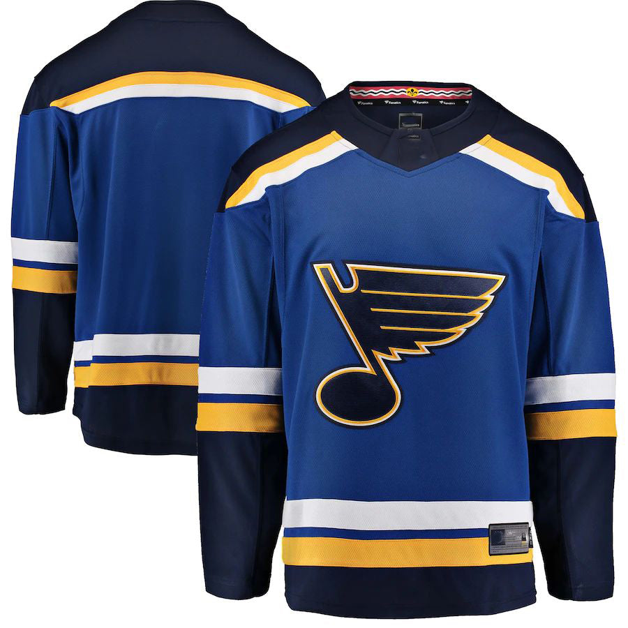 St.L.Blues Fanatics Branded Breakaway Home Jersey Blue Stitched American Hockey Jerseys - Main View
