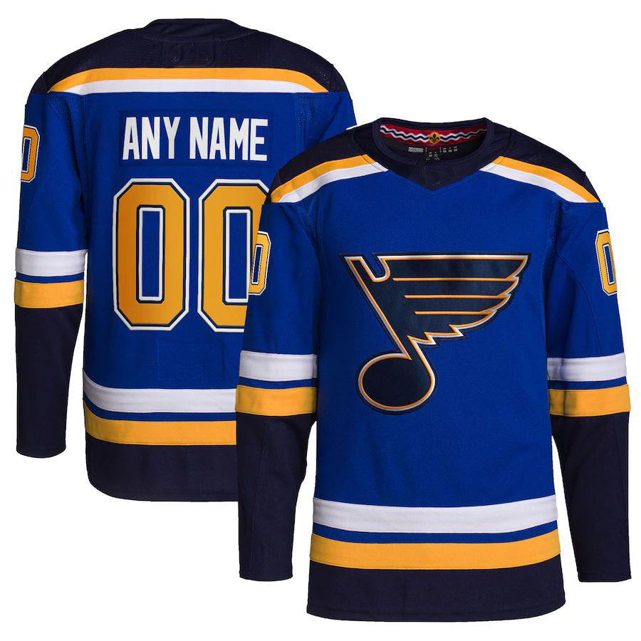 Custom St.L.Blues Home Authentic Pro Jersey Royal Stitched American Hockey Jerseys - Main View