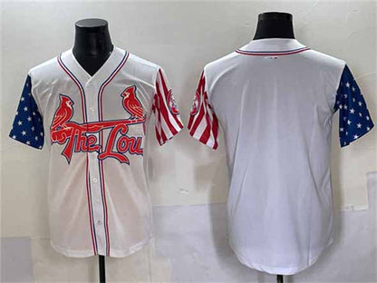 St. Louis Cardinals Blank White Independence Day Vapor Premier Limited Stitched Baseball Jersey - Main View