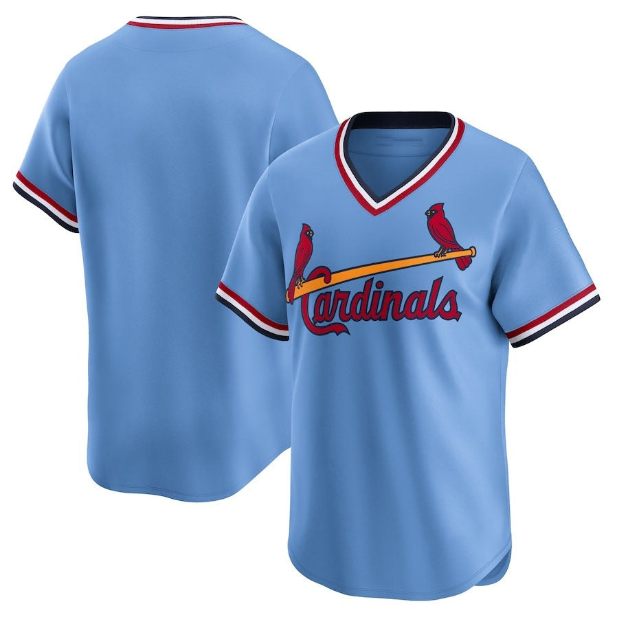 St. Louis Cardinals Cooperstown Collection Limited Jersey - Light Blue Stitched Baseball Jersey - Main View