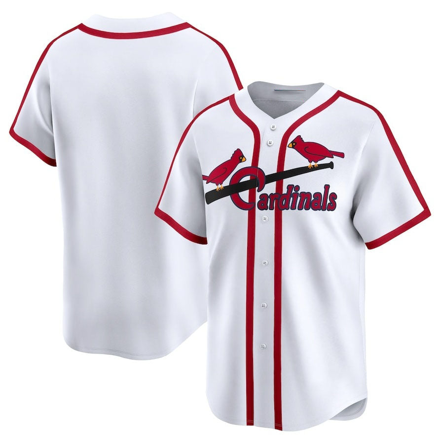 St. Louis Cardinals Cooperstown Collection Limited Jersey - White Stitched Baseball Jersey - Main View