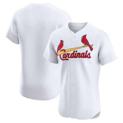 St. Louis Cardinals Home Elite Jersey - White Stitched Baseball Jersey - Main View
