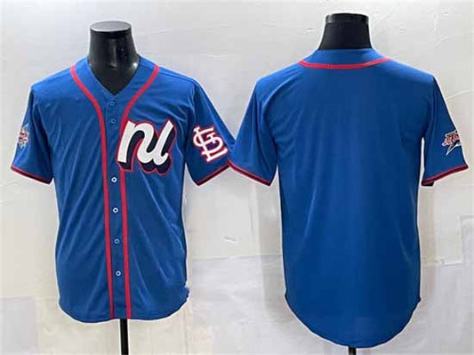 St. Louis Cardinals National League Blank Blue 2025 All-Star Edition Limited Stitched Baseball Jersey - Main View