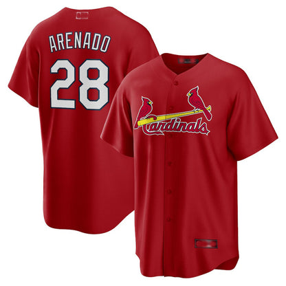 St. Louis Cardinals #28 Nolan Arenado Red Alternate Official Replica Player Jersey Baseball Jerseys - Main View
