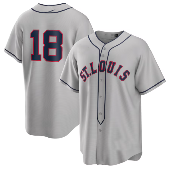 St. Louis Cardinals #18 Jordan Walker Gray 2024 Rickwood Classic Replica Player Baseball Jerseys - Main View