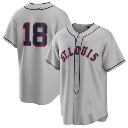 St. Louis Cardinals #18 Jordan Walker Gray 2024 Rickwood Classic Replica Player Baseball Jerseys - Main View