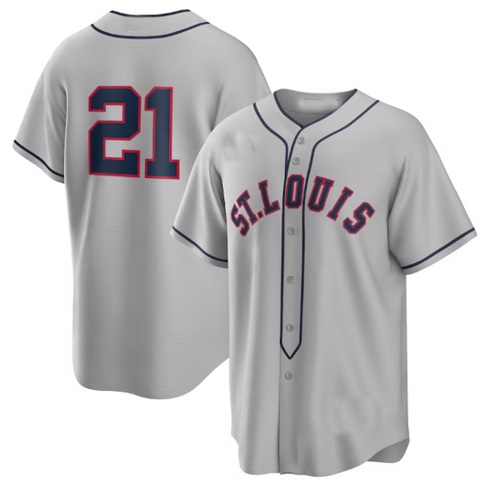St. Louis Cardinals #21 Lars Nootbaar Gray 2024 Rickwood Classic Replica Player Baseball Jerseys - Main View
