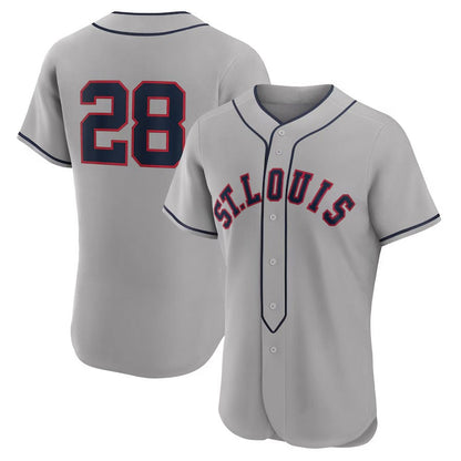 St. Louis Cardinals #28 Nolan Arenado 2024 Rickwood Classic Authentic Player Jersey - Gray Stitched Baseball Jersey - Main View