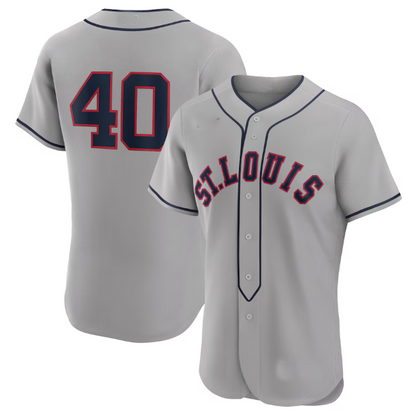 St. Louis Cardinals #40 Willson Contreras Gray 2024 Rickwood Classic Authentic Player Baseball Jerseys - Main View