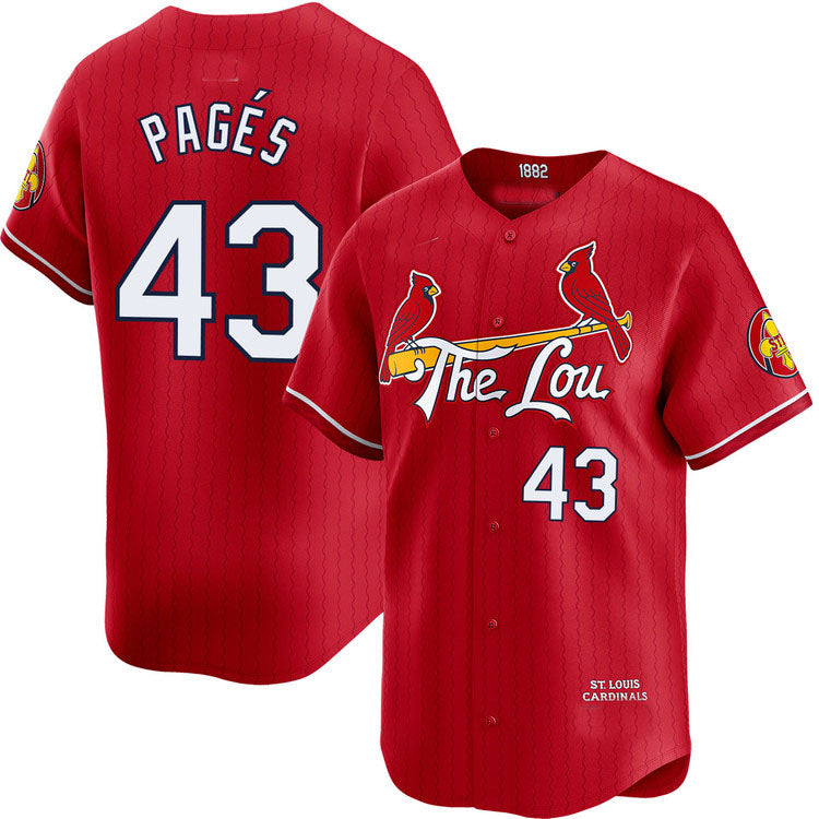 St. Louis Cardinals #43 Pedro Pages City Connect Limited Jersey Baseball Jerseys - Main View