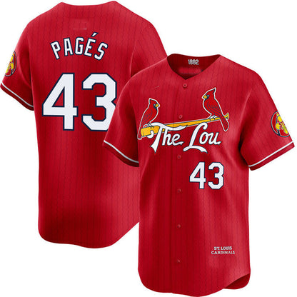 St. Louis Cardinals #43 Pedro Pages City Connect Limited Jersey Baseball Jerseys - Main View