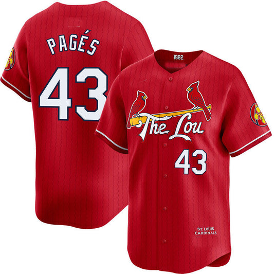 St. Louis Cardinals #43 Pedro Pages City Connect Limited Jersey Baseball Jerseys - Main View