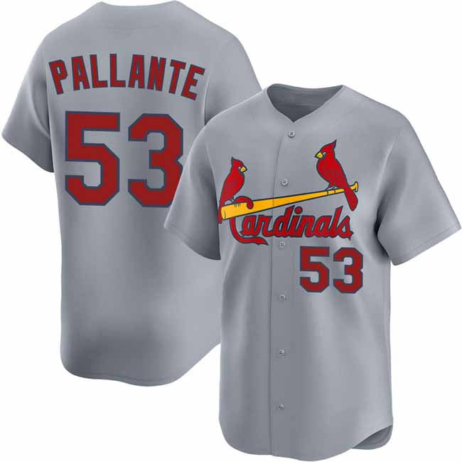 St. Louis Cardinals #53 Andre Pallante Gray 2024 Away Limited Stitched Baseball Jersey - Main View