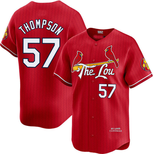 St. Louis Cardinals #57 Zack Thompson City Connect Limited Jersey Baseball Jerseys - Main View