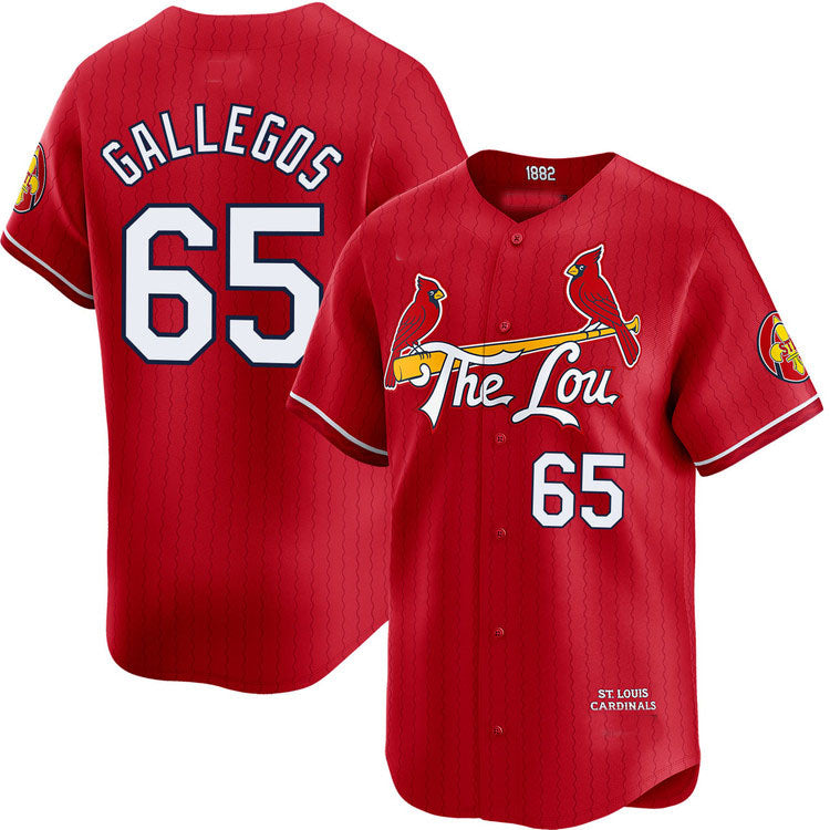 St. Louis Cardinals #65 Giovanny Gallegos City Connect Limited Jersey Baseball Jerseys - Main View