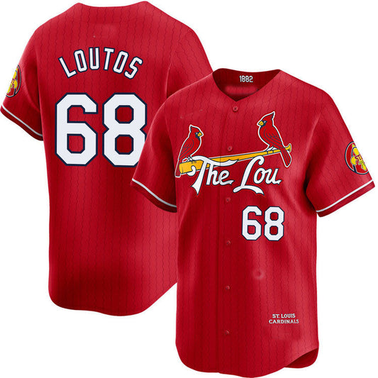 St. Louis Cardinals #68 Ryan Loutos City Connect Limited Jersey Baseball Jerseys - Main View
