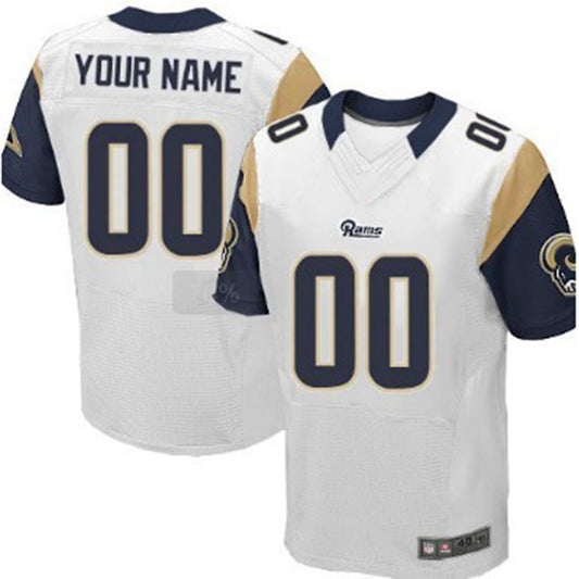 Custom LA.Rams White Elite Jersey American Stitched Jersey Football Jerseys - Main View