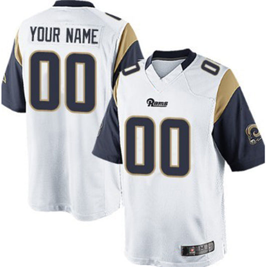 Custom LA.Rams White Limited Jersey American Stitched Jersey Football Jerseys - Main View