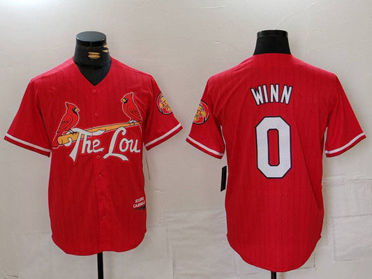 St Louis Cardinals #0 Masyn Winn Red 2024 City Connect Limited Stitched Baseball Jersey - Main View