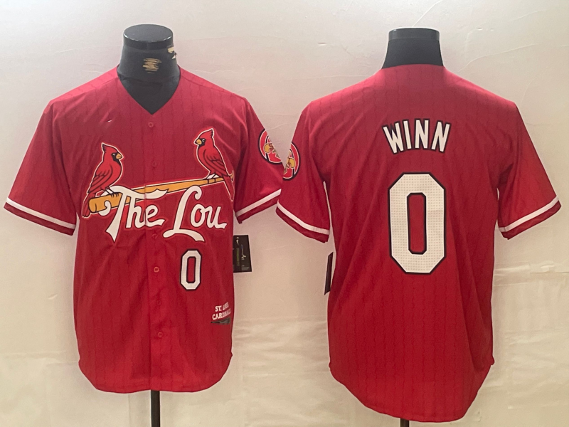St Louis Cardinals #0 Masyn Winn Red 2024 City Connect Limited Stitched Baseball Jersey - Main View