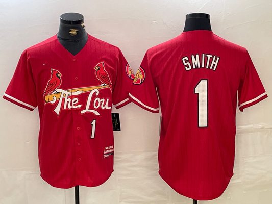 St Louis Cardinals #1 Ozzie Smith Red 2024 City Connect Limited Stitched Baseball Jersey - Main View