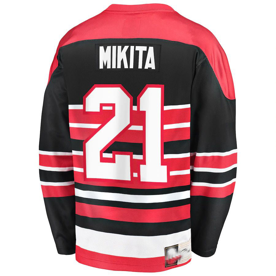C.Blackhawks #21 Stan Mikita Fanatics Branded Premier Breakaway Retired Player Jersey Red Stitched American Hockey Jerseys - Main View