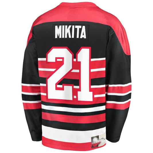 C.Blackhawks #21 Stan Mikita Fanatics Branded Premier Breakaway Retired Player Jersey Red Stitched American Hockey Jerseys - Main View