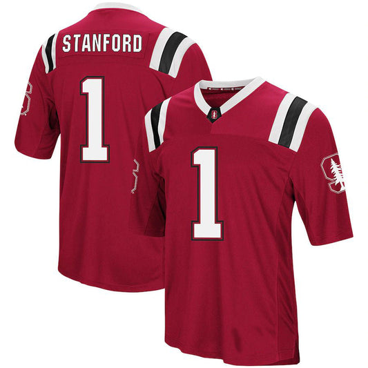 #1 S.Cardinal Colosseum Foos-Ball Football Jersey Cardinal Stitched American College Jerseys - Main View