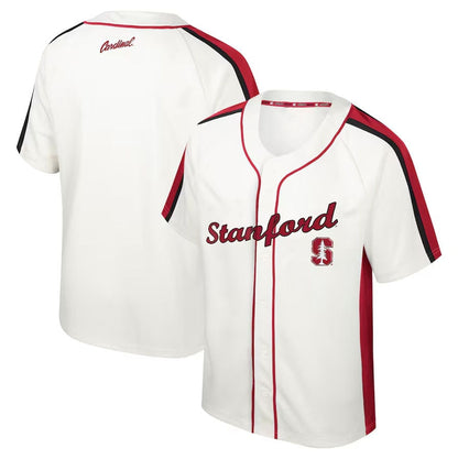 S.Cardinal Cardinal Colosseum Ruth Button-Up Baseball Jersey - Cream American College Jerseys - Main View