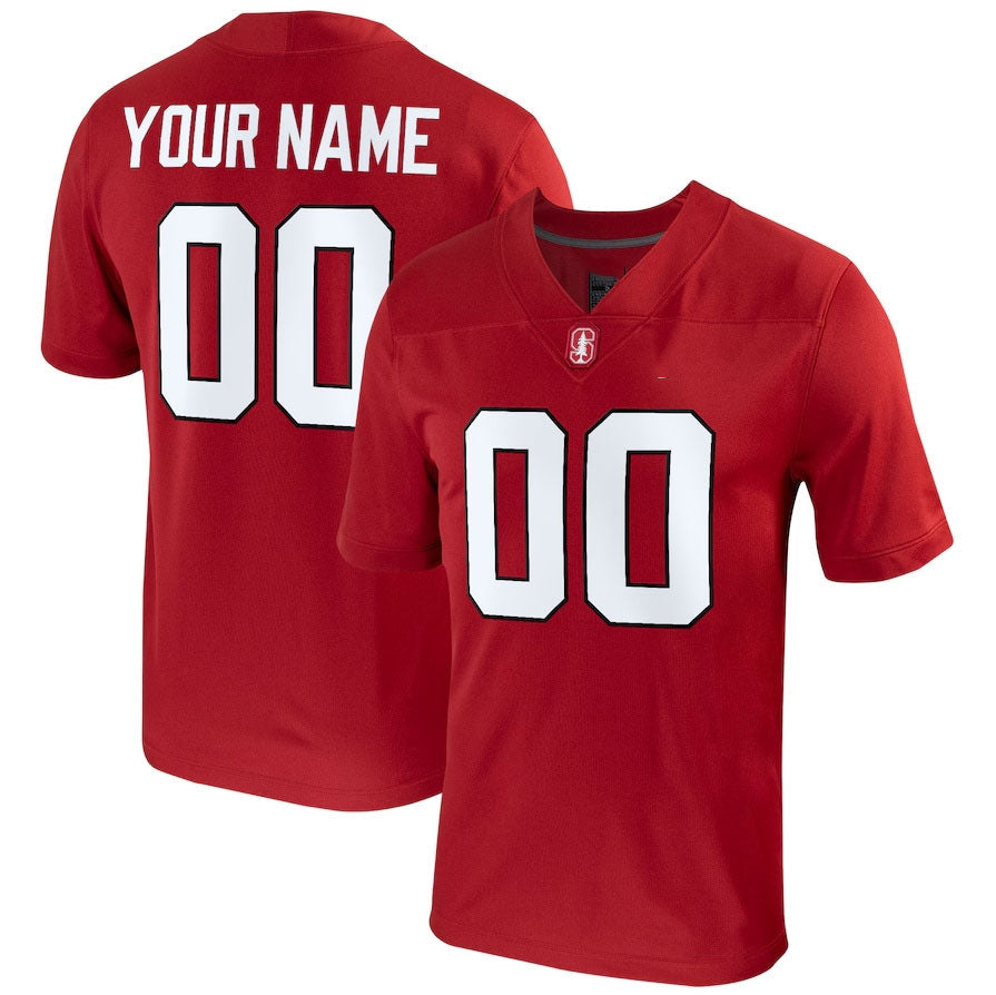 Custom S.Cardinal Football Custom Game Jersey - Cardinal American College Jerseys - Main View