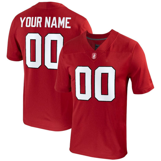 Custom S.Cardinal Football Custom Game Jersey - Cardinal American College Jerseys - Main View