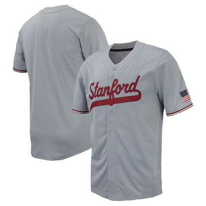 S.Cardinal Replica Full-Button Baseball Jersey - Gray American College Jerseys - Main View