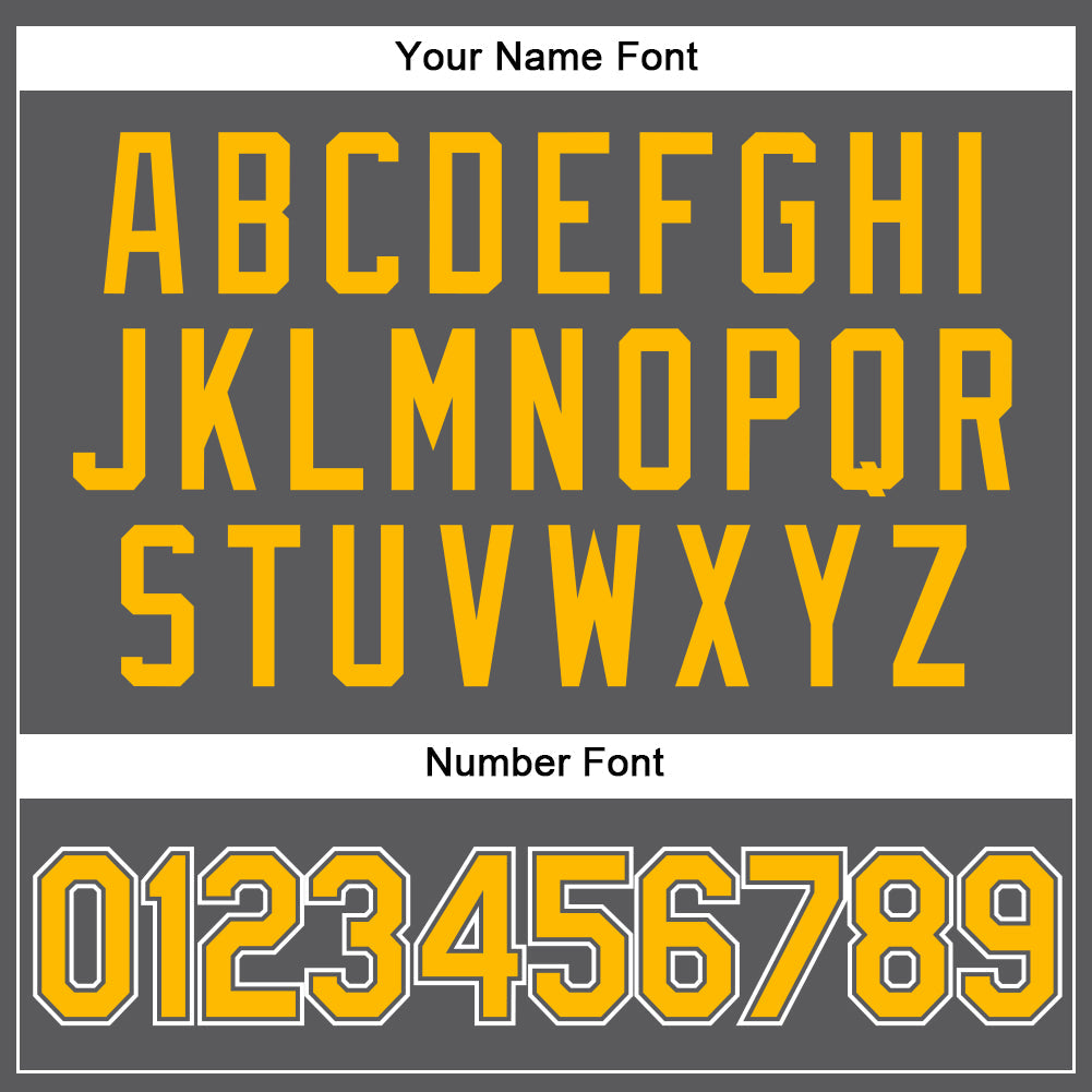 Custom Steel Gray Gold-White Authentic Baseball Jersey view 5