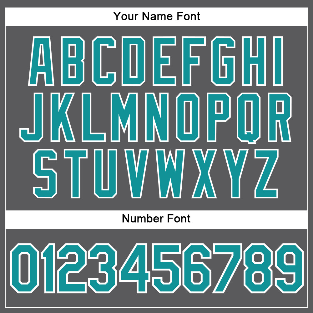 Custom Steel Gray Teal-White Authentic Baseball Jersey view 5